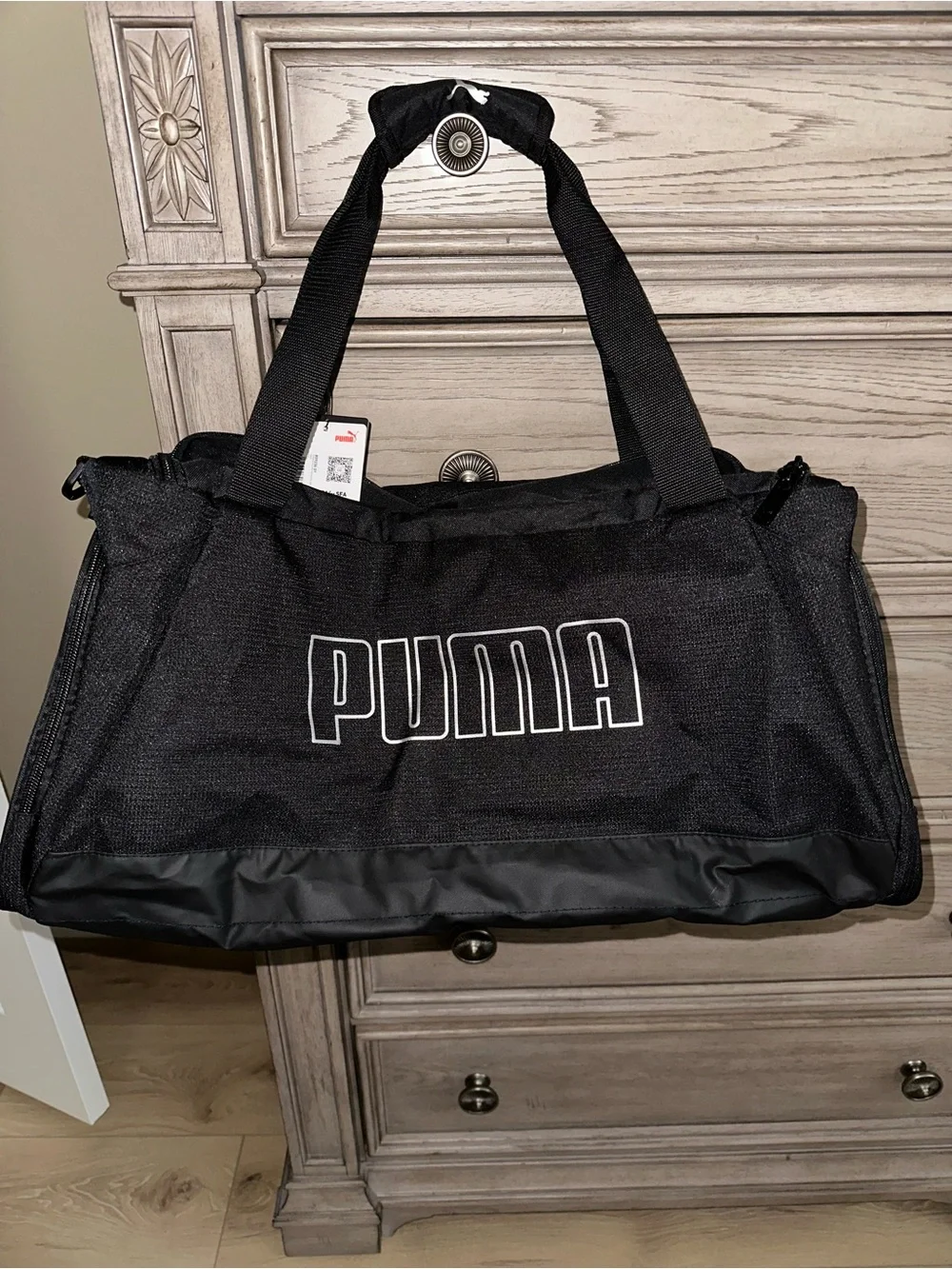 PUMA Black Men's Duffel Bag - Lightweight Sport Tote